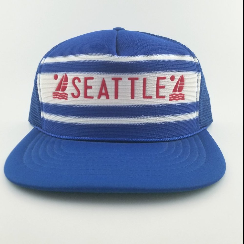 Vintage blue Seattle snapback cap